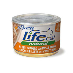 Lifecat Natural Katzenfutter Nass Le ricette Chicken filet, fish and pumpkins 150 gr. 