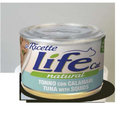 Lifecat Natural Katzenfutter Nass Le ricette Tuna with squids 150 gr.