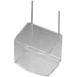 Mangeoire plastique pour perroquets 9.5 x 6 cm  H 7cm