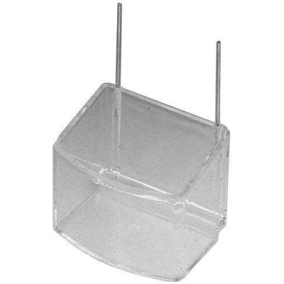 Mangeoire plastique pour perroquets 9.5 x 6 cm  H 7cm