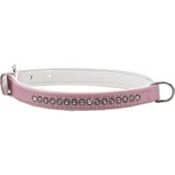 Halsband Crystal, rosa/weiss, 32 cm