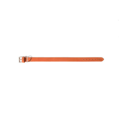 Fettleder-Halsband Da Vinci orange, 65x4,0 cm 