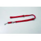 Laisse de travail en nylon, rouge cm 300 X 2,5cm 