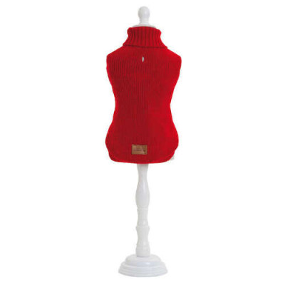 Pull-over pour chien, rouge 55 cm.