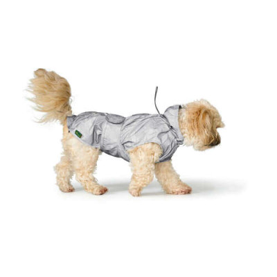 Hunde-Regenmantel to go Huka, Polyester, silber 55